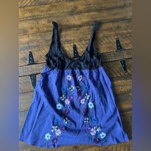 Intimately free people top Small Embroidered Boho Fairy Lace